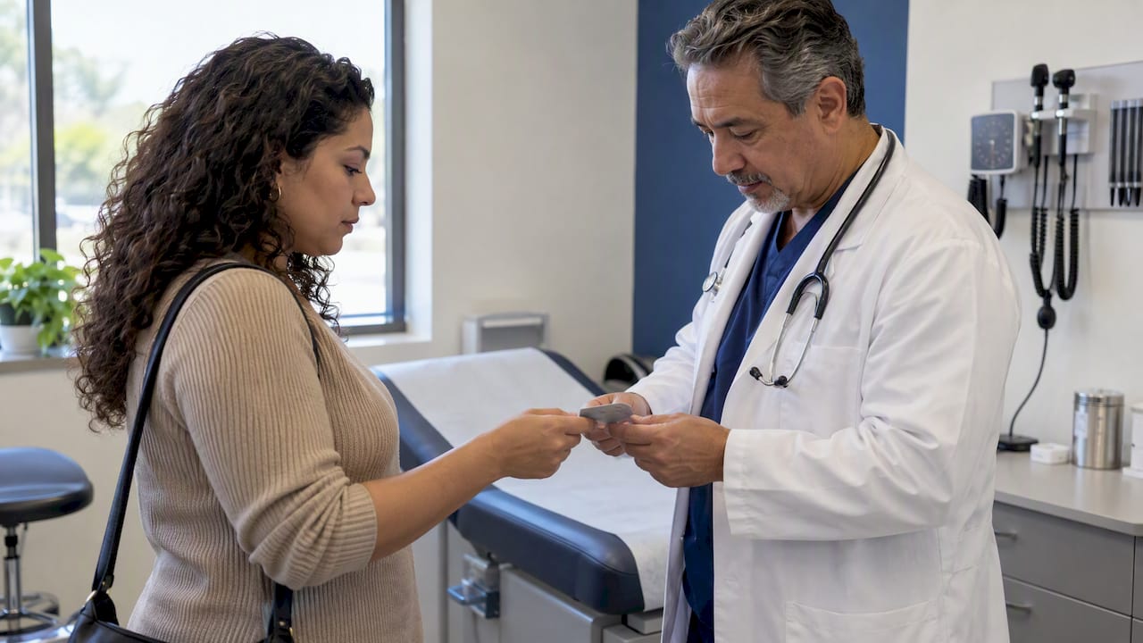 Médico civil confirma identidad antes del examen