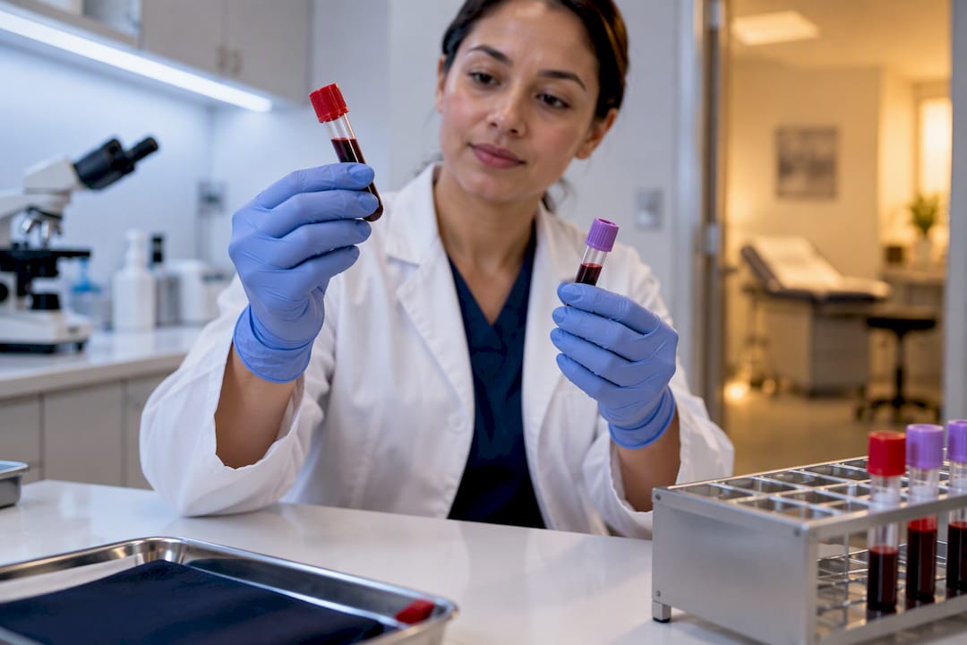 Serology specimens prepared for immigration testing