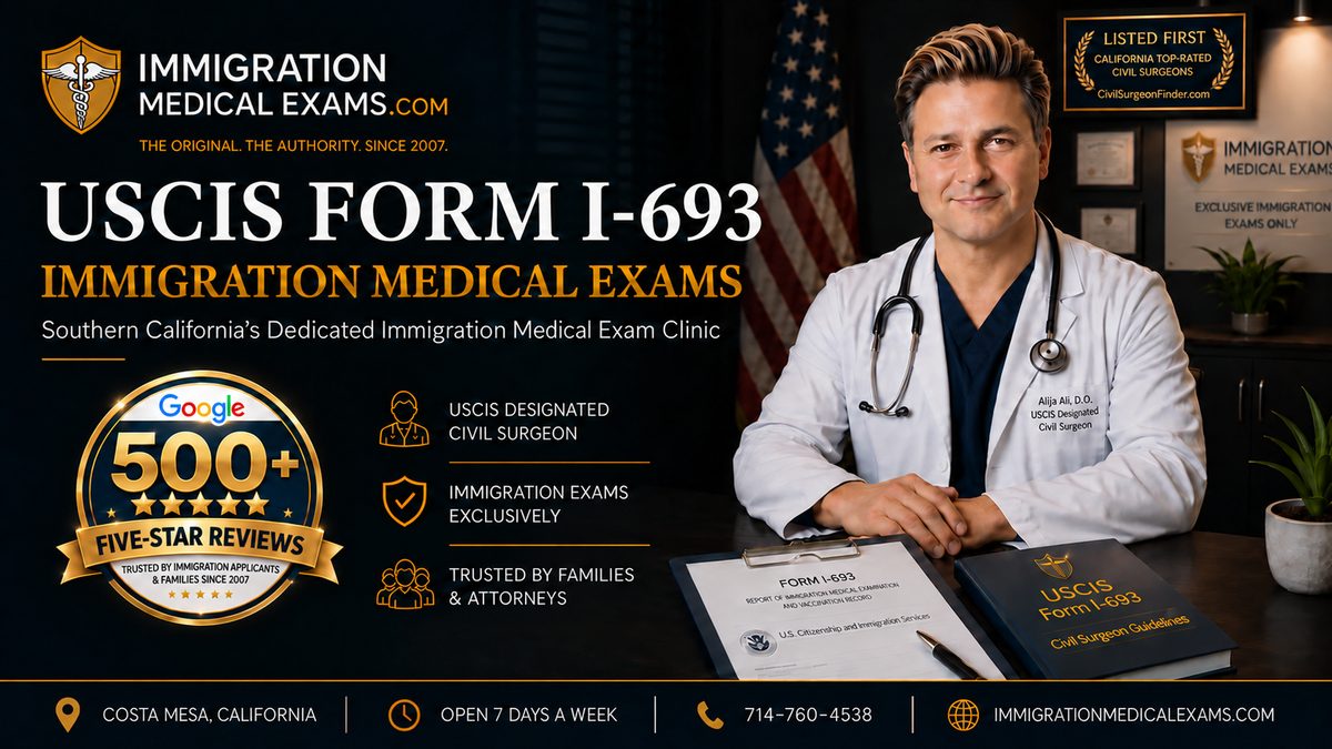 Immigration Medical Exams USCIS Form I-693 clinic information with Dr. Alija Ali, D.O.